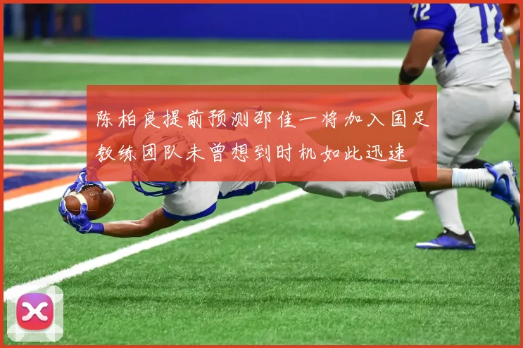 陈柏良提前预测邵佳一将加入国足教练团队未曾想到时机如此迅速